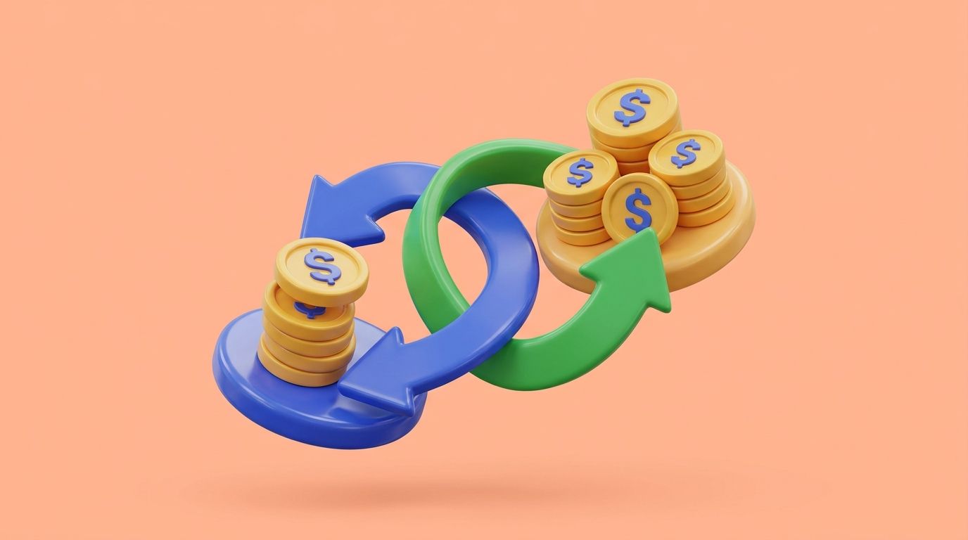 AI-generated: Style: 3D rendered illustration with a glossy, plastic-like finish, polished toy/clay models with soft reflections and s